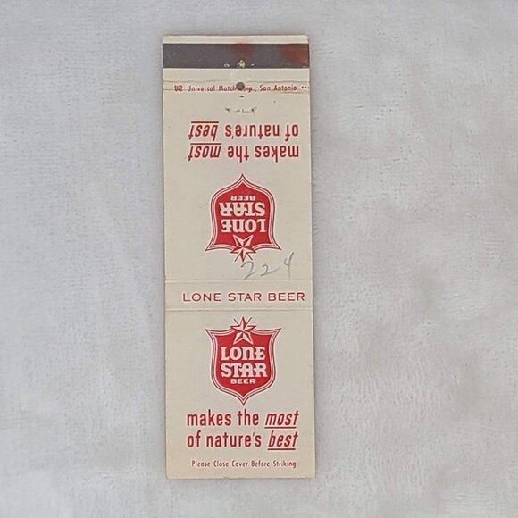 Front Strike Matchbook Lone Star Beer Texas TX Makes the Most of Nature's Best - Picture 4 of 5